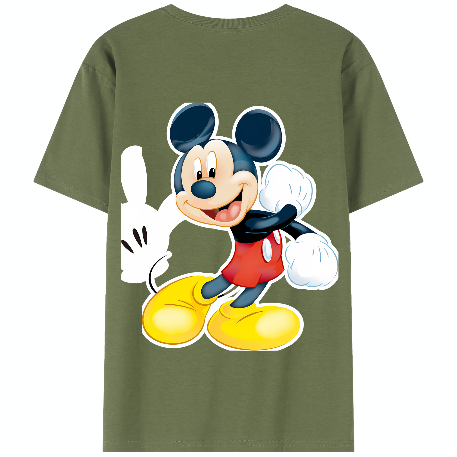 （画像用） ミッキーマウス Mickey Mouse 綿100％半袖Tシャツ（背面プリント）